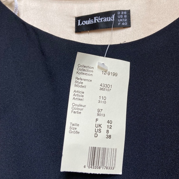 Couture Louis Feraud black cocktail dress 100% silk - Picture 3 of 12